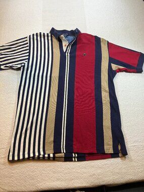 Gant 90s Striped Rugby Polo Shirt Short Sleeve Mens XL